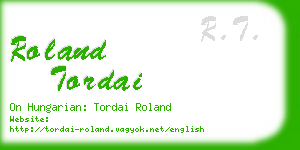 roland tordai business card